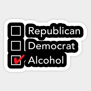 Republican Democrat Alcohol Sticker